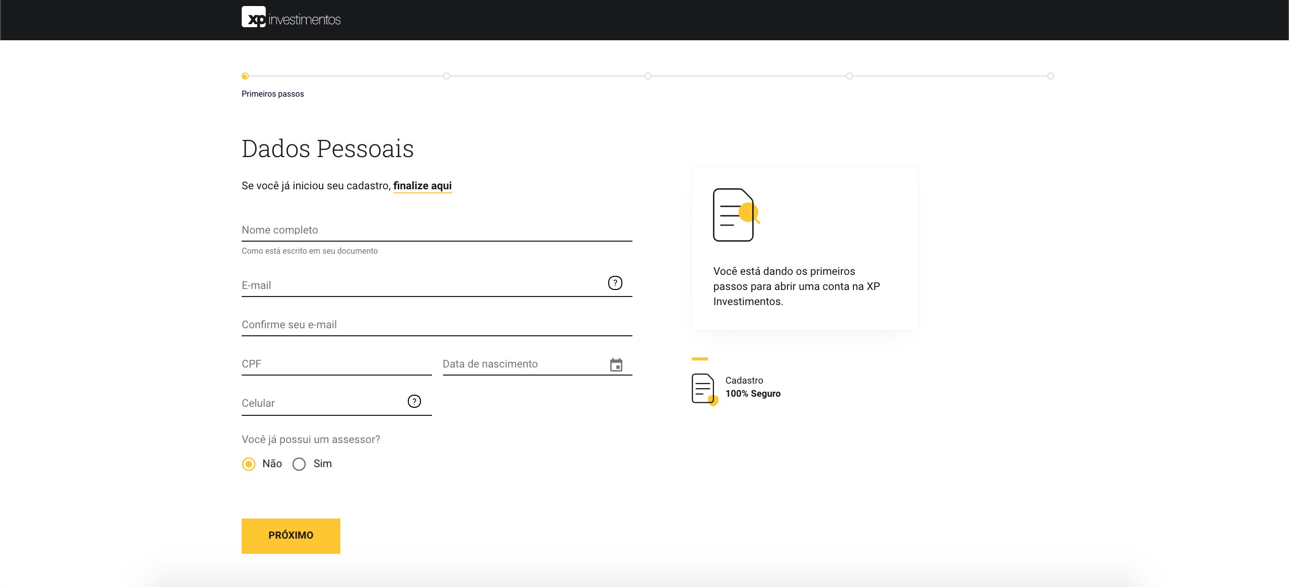Como abrir conta na XP Investimentos em passos simples
