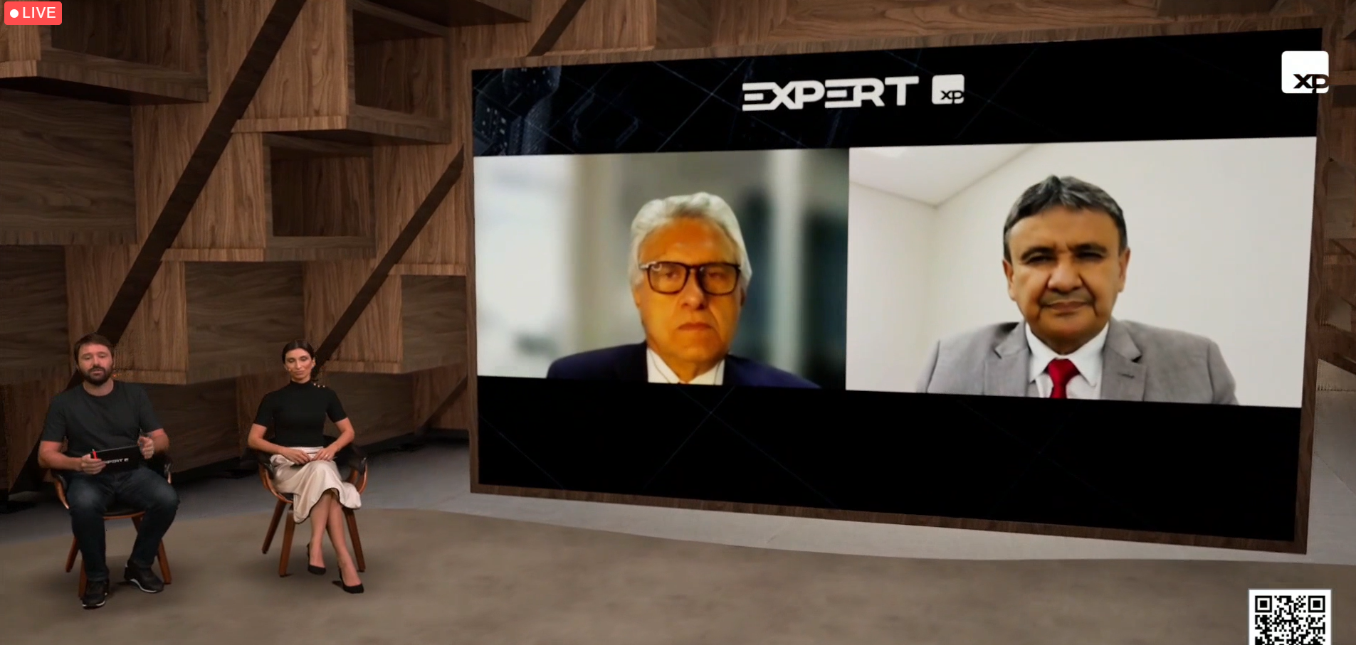 Os governadores Ronaldo Caiado e Wellington Dias participam da Expert XP 2021