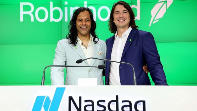 fundadores da Robinhood na Nasdaq