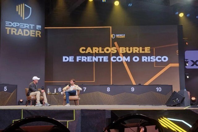 Carlos Burle (à esq.) na Expert Trader XP
