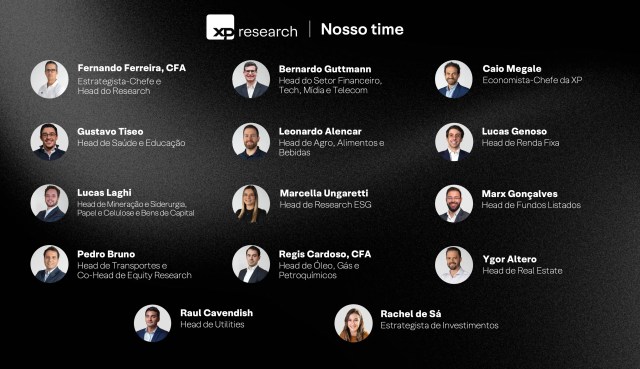 Assinatura Research Analistas Nosso time 